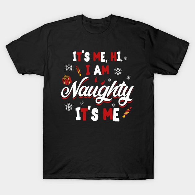 Nice Naughty Men Women Couples Matching Christmas T-Shirt by KsuAnn